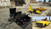 Carro Moskvich 412 Soviético Porteado de mod GTA 5 Reemplaza TUG COMPATIBLE CON EL KART TAMBIÉN Colores primario y secundario intercambiable